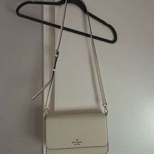 Kate Spade Cream Crossbody Bag with Structured Design